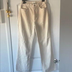 H&M Cream Straight Leg Women's Jeans